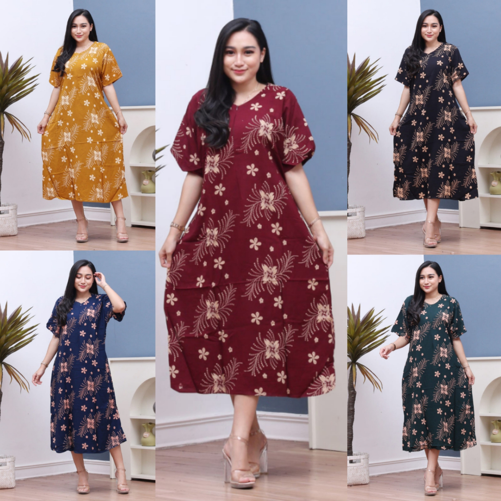 Daster Wanita Rayon Grade A Busui Resleting Depan Baju Tidur Daster Kekinian dengan potongan 58%! Ha