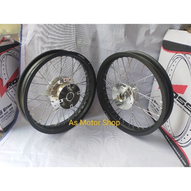 Sepaket velg set rossi 160 - 185 ring 17 tromol megapro primus new megapro cb150r cbr150r Tiger Revo
