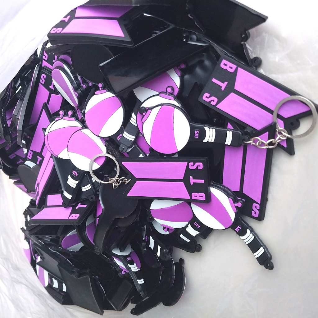 GANTUNGAN KUNCI BTS LIGHTSTICK KECHAIN LOGO purple