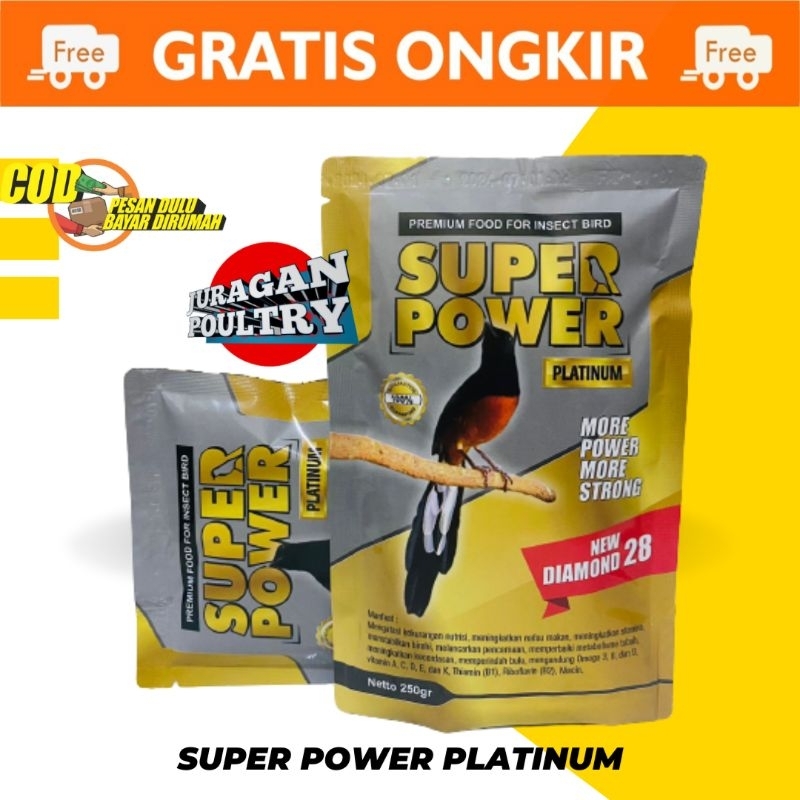 VOER MURAI BATU SUPER POWER PLATINUM  PAKAN BURUNG HARIAN LOMBA MURAI BATU JUARA HIGH PROTEIN