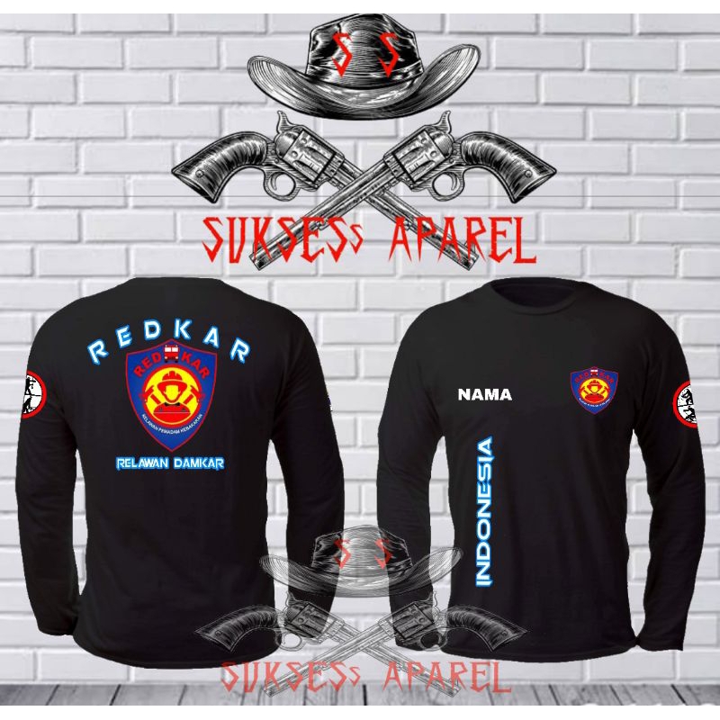 kaos redkar lengan panjang/relawan damkar