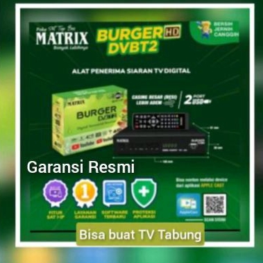 STB Matrix Burger Hijau Receiver TV Digital.