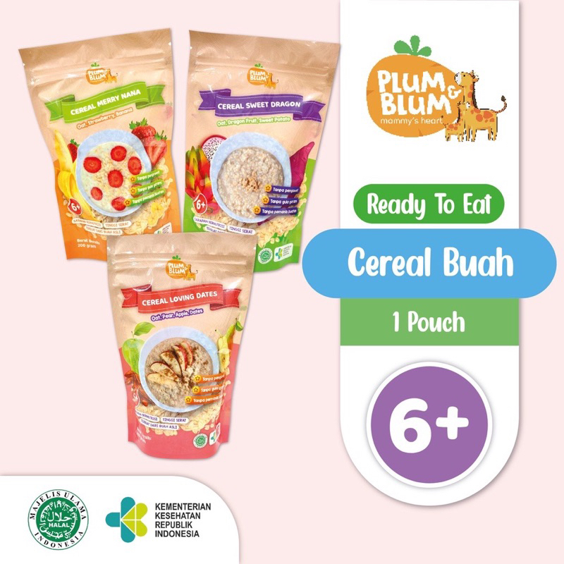 PLUM BLUM CEREAL BUAH BB BOOSTER | CEREAL MPASI PISANG KOLAK | CEREAL BAYI MERRY NANA | PLUMBLUM CEREAL LOVING DATES | MPASI ANTI GTM SWEET DRAGON