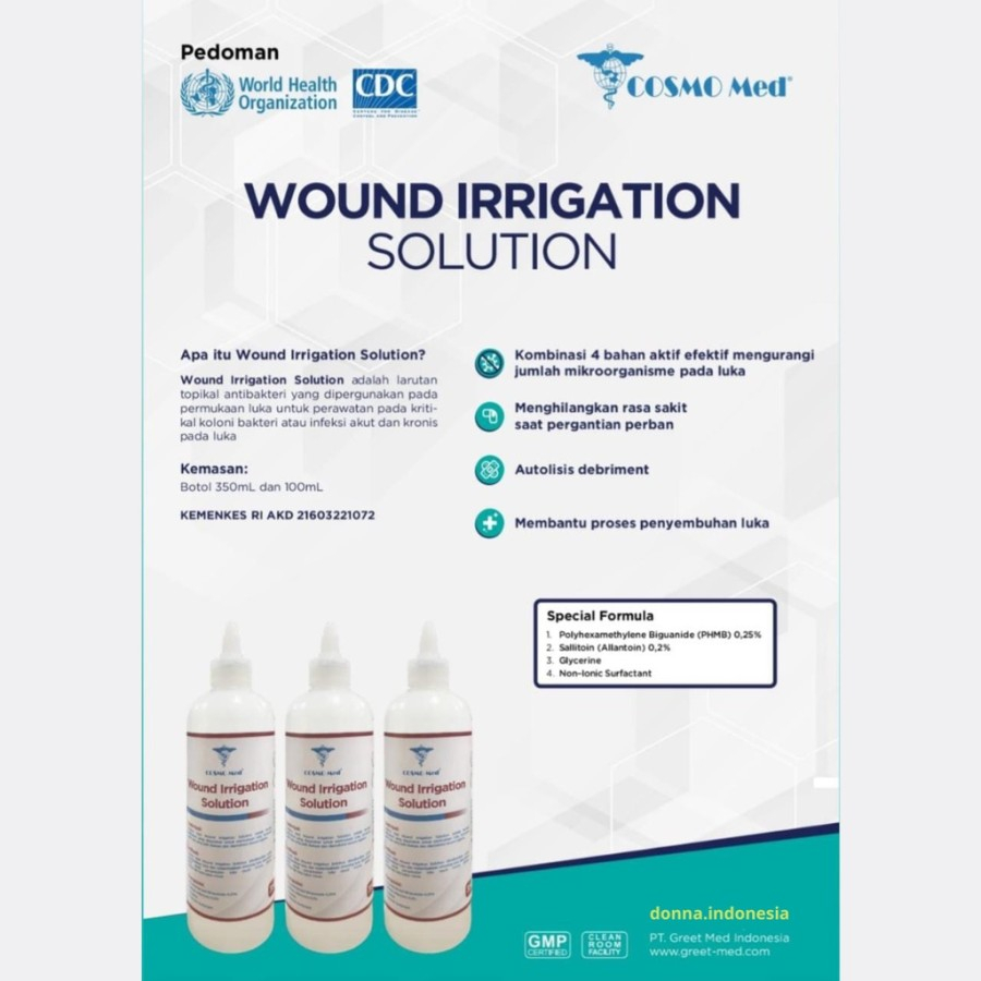 FREE BUBBLE WRAP!!! KILLBAC WOUND IRRIGATION 350ml - Pencuci Luka Sterile