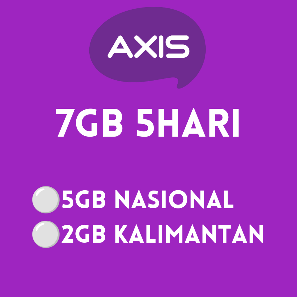 VOUCHER AXIS MINI 7GB 5HARI KHUSUS KALIMANTAN