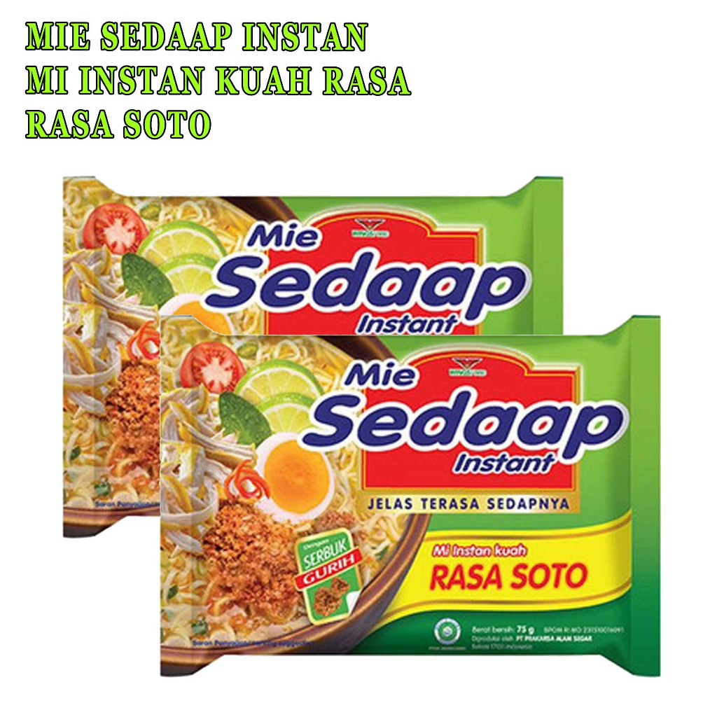 * MIE INSTANT RASA SOTO 75g * SEDAAP