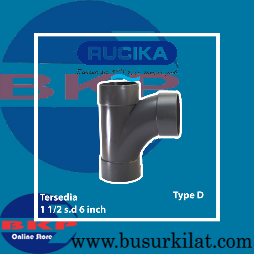 TEE WAY 3 INCH PVC RUCIKA ( D ) / SAMBUNGAN PIPA