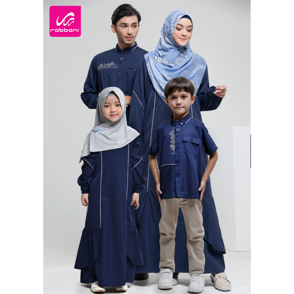 Gamis Kemko anak Couple Sarang Amna | Sarimbit keluarga | Baju Couple Keluarga [Ori Rabbani]