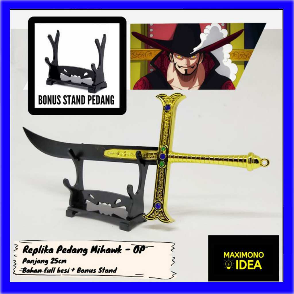 Gantungan Kunci Pedang Mihawk Anime One Piece