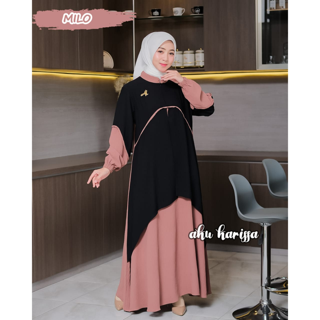 GAMIS SALWA MELIFA  LIANI AKU KARISSA DRESS MODEL TERBARU CRINGKLE PREMIUM OOTD FASHION WANITA KEKINIAN UPDATE STYLE