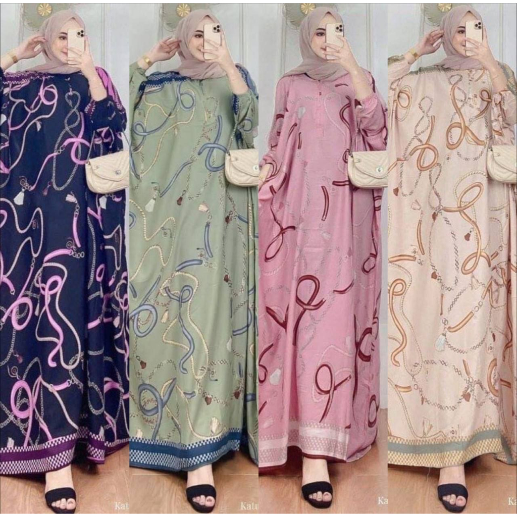 MOTIF TERBARU FASQI DAN KARLINA KAFTAN BAJU JUMBO KAFTAN LEBARAN MEWAH