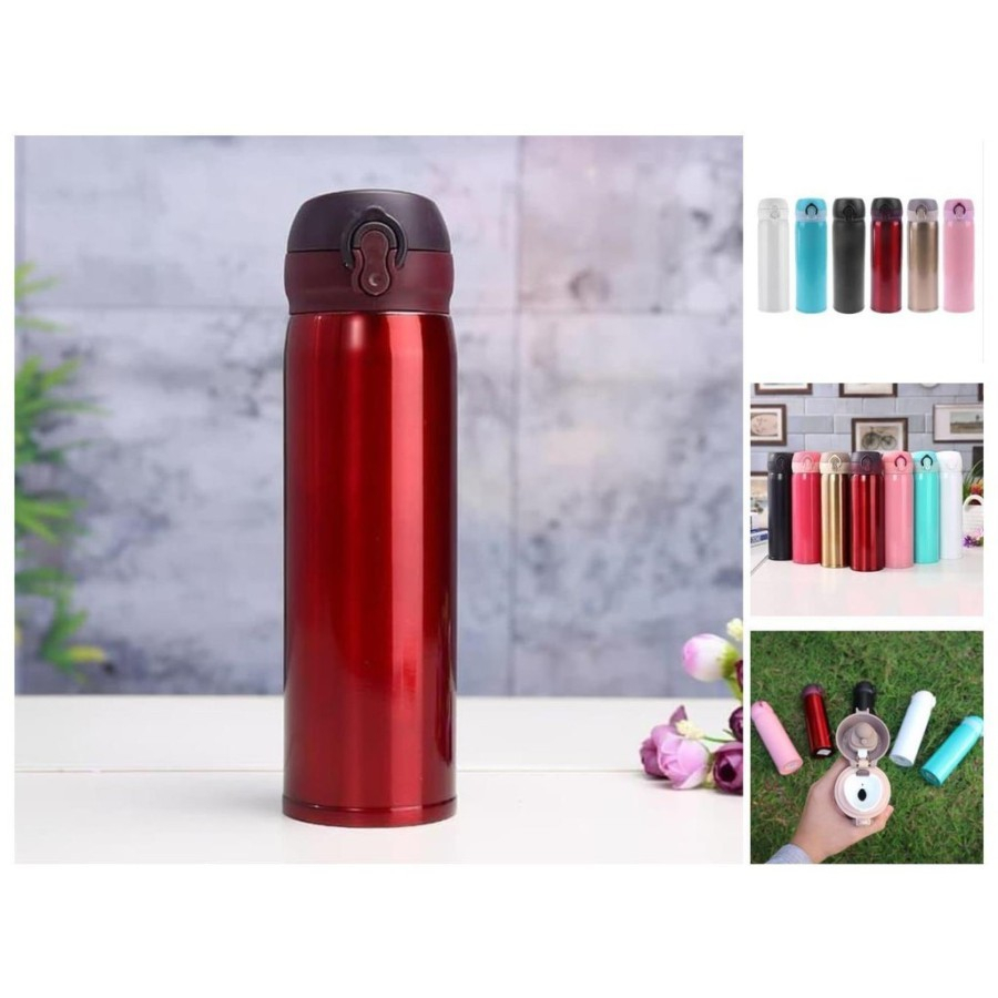 Termos Kancing Thermos Air Panas Kancing Polos Termos Travel 500ml Grosir