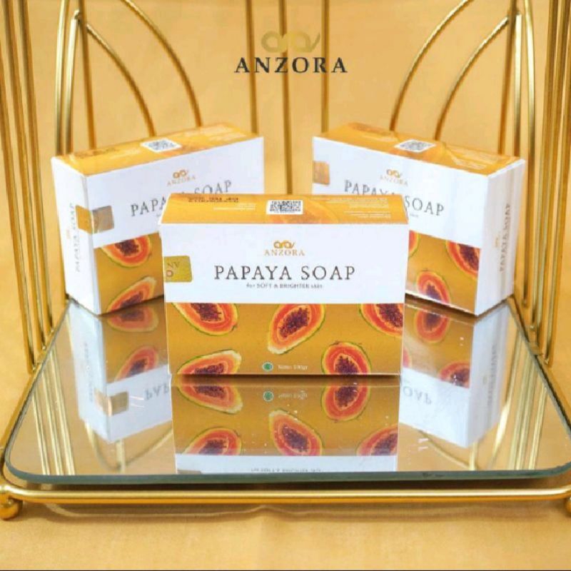 SABUN PEPAYA ANZORA  BPOM ORIGINAL / PAPAYA SOAP ANZORA BPOM