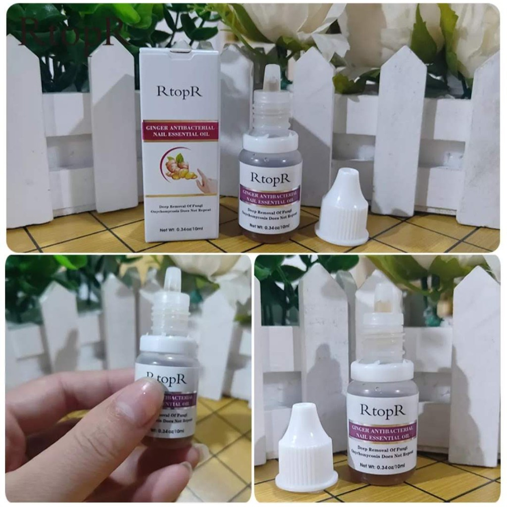 RtopR Ginger Antibacterial Nail Essential Oil Minyak Esensial Perawatan Kuku Jahe, Anti Jamur Infeksi Kuku Jari Kaki 10Ml