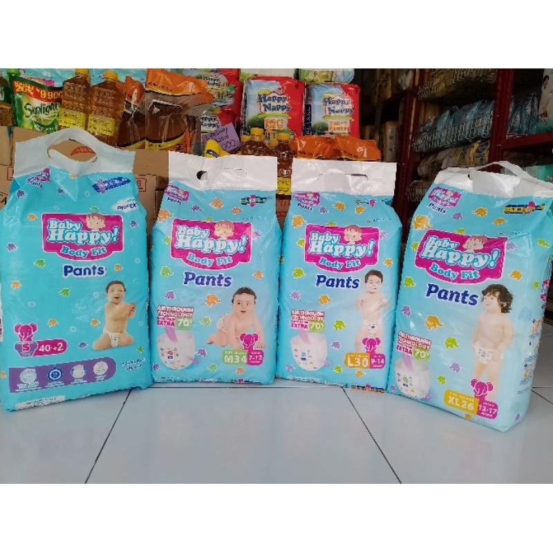 PAMPERS BAYI MURAH BABY HAPPY S40/M34/L30/XL26