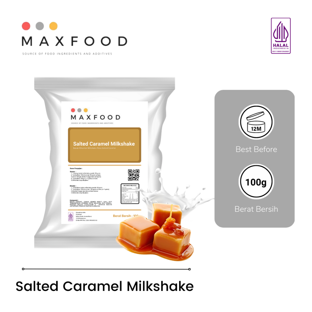 

Salted Caramel Milkshake / Bubuk Minuman Milkshake Rasa Caramel 100 GR