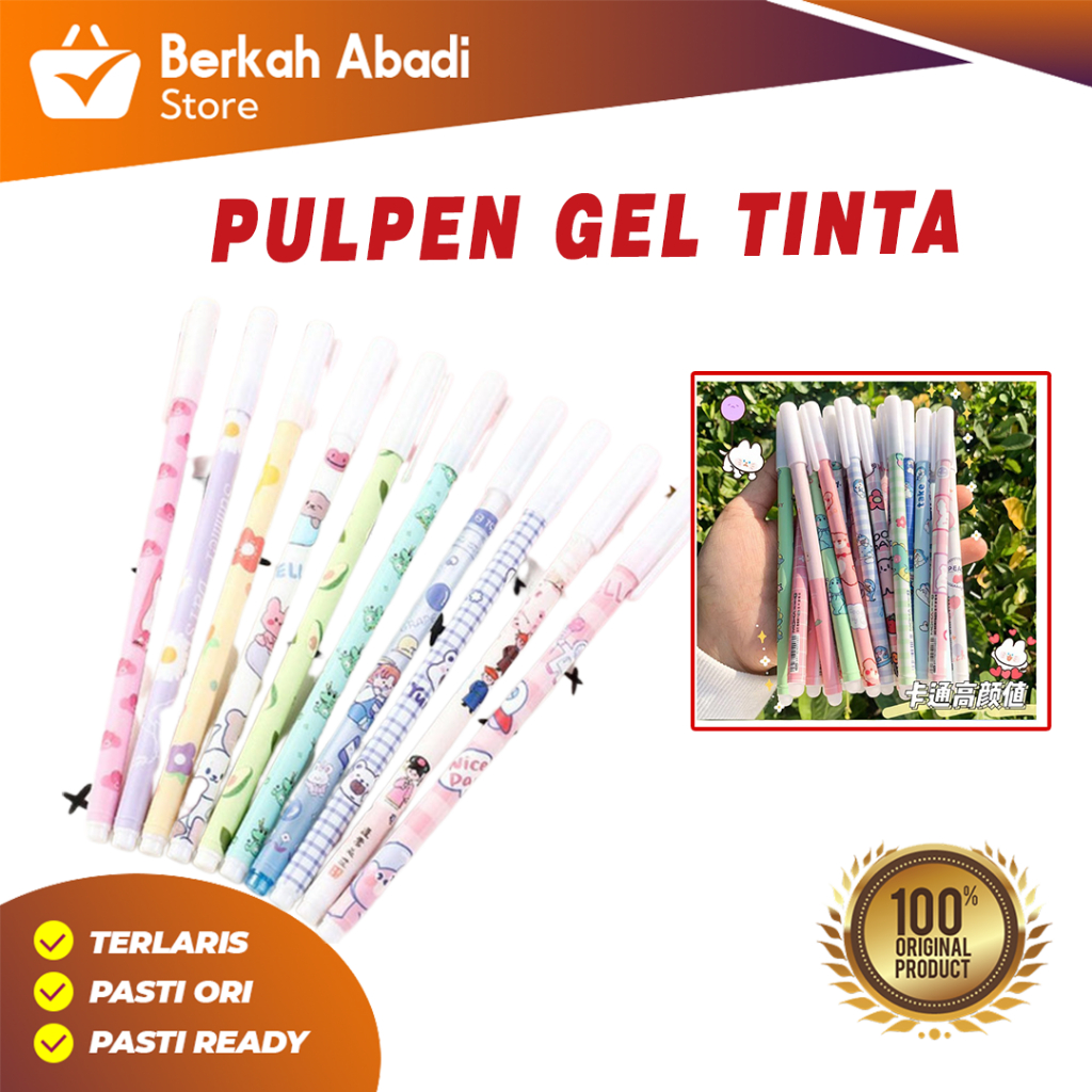

Pulpen Gel Ink Karakter Lucu Anak Sekolah BISA COD