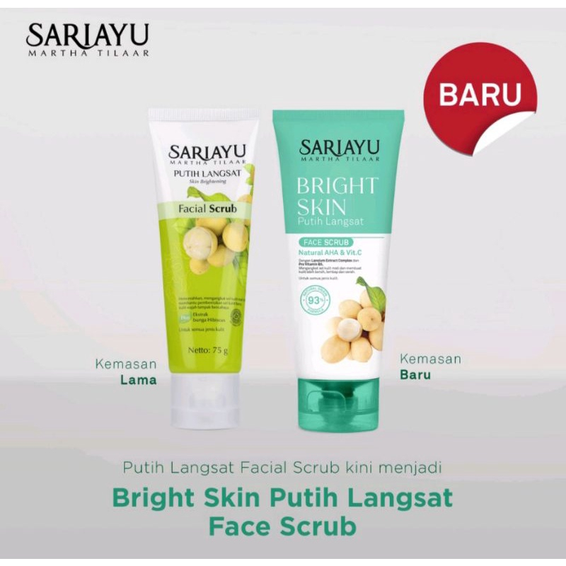 Sariayu Putih Langsat Peel Off Mask | Bright Skin Facial Scrub | Body Scrub | Moisturizer