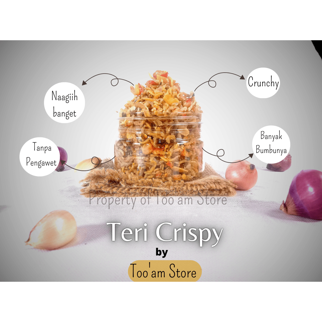 

Teri Krispi, (bumbu Potong) bisa untuk Lauk Nasi atau Cemilan, PREMIUM tanpa pengawet