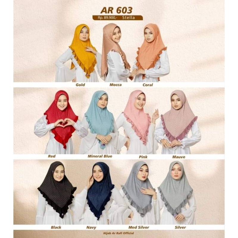 AR 603 HIJAB BERGO//hijab plisket motif polka terbaru arrafi