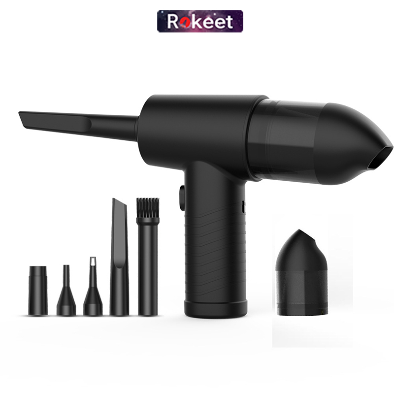 Rokeet Air Duster 2 in 1 Vacuum Blower Kipas Kucing Anjing Komputer PC Laptop Kamera Portable Serbaguna-Blower Vacuum C17