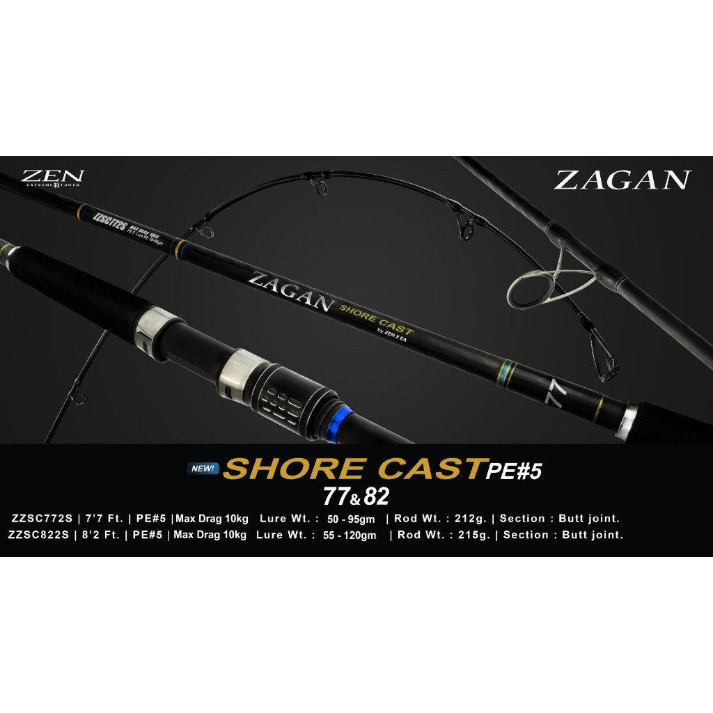 Joran pancing light popping shore cast zen zagan