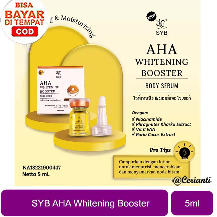 [AHA WHITENING CONCENTRATE 5ML | BPOM] NEW SYB AHA WHITENING BODY SERUM 5ML_Cerianti