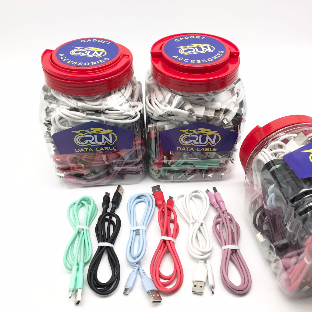 KABEL DATA MACARON MODEL BULAT 2.1A (1 TOPLES ISI 50 PCS)