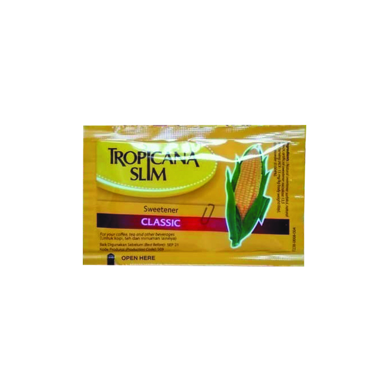 

ECER 1 SACHET Tropicana Slim Pengganti Gula Pemanis Sweetener Classic Tropicanaslim Bebas Gula Rasa mirip gula pasir