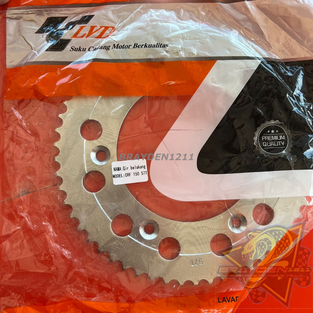 GEAR BELAKANG CRF 150 L / GEAR BELAKANG CRF 150 SSS / GEAR BELAKANG CRF SUPERMOTO