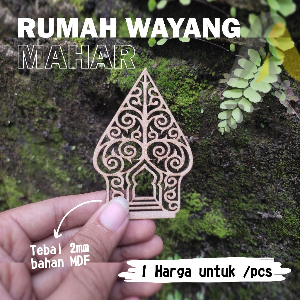 GUNUNGAN WAYANG ORNAMEN DEKORASI MAHAR PLYWOOD