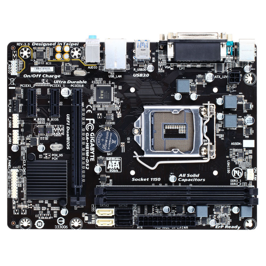 MAINBOARD GIGABYTE GA-H81M-DS2 SOFKET 1150 DDR3, MATHERBOARD H81 GEGABYTE SOCKET 1150