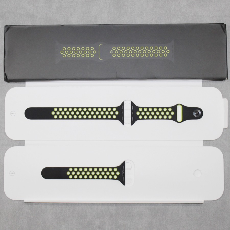 Tali/Strap - Sport Band IWATCH Nike Black Volt 38mm/40mm/41mm Preloved/Second Like New 100% Original