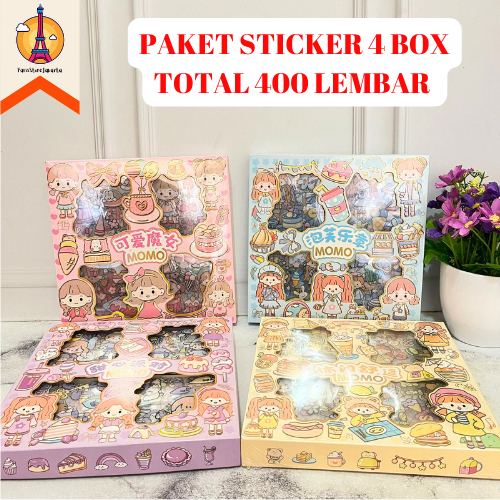 

Paket Sticker 400 Lembar 4 Box Momo Waterproof Anti Air Hadiah Giveaway Dekorasi Fancy Stuff Best Gift Stationery For School Alat Tulis Kantor Sekolah Ready Grosir Kado Ulang Tahun READY COD