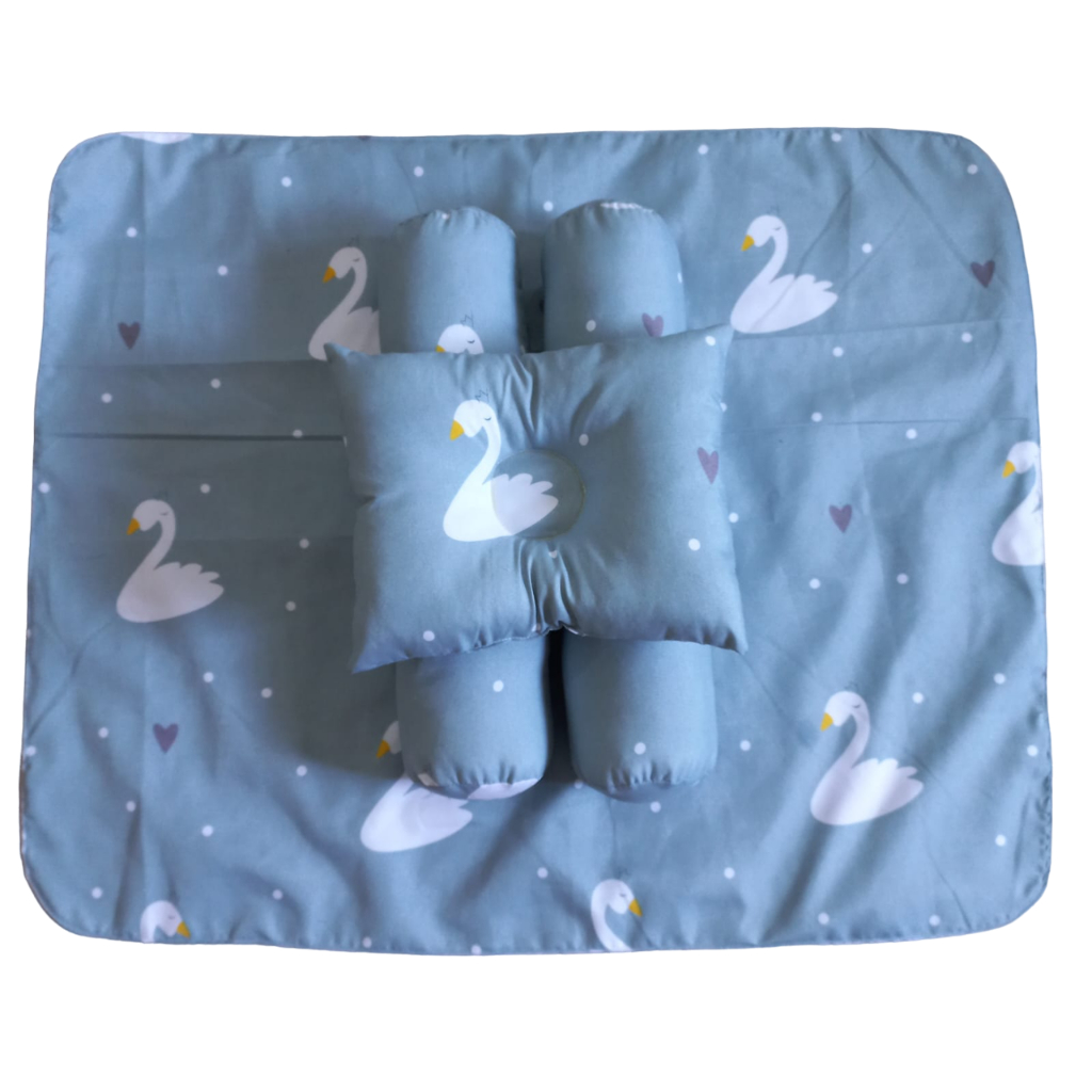 Perlak bayi Waterproof Alas Ompol Termurah Jumbo 70 x 60 cm Free 1 Bantal Peyang + 2 Bantal Guling Empuk