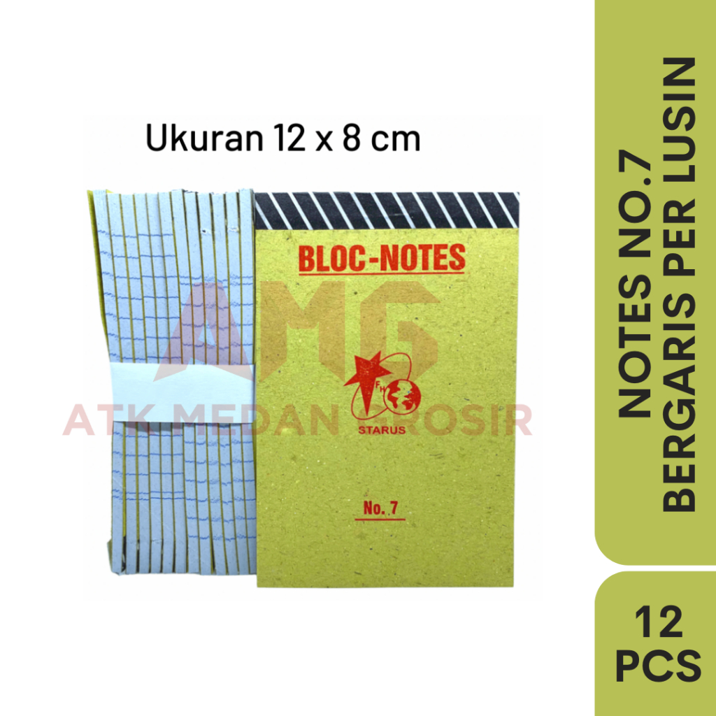

NOTES NO.7 GARIS 12PCS