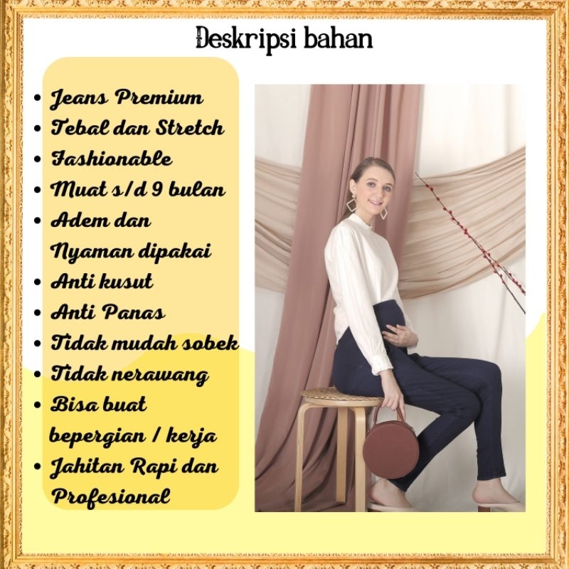 Celana Ibu Hamil Jeans Hamil Bumil Kekinian Jeans Kerja Pensil Maternity Pants Premium Jeans Celana Melahirkan