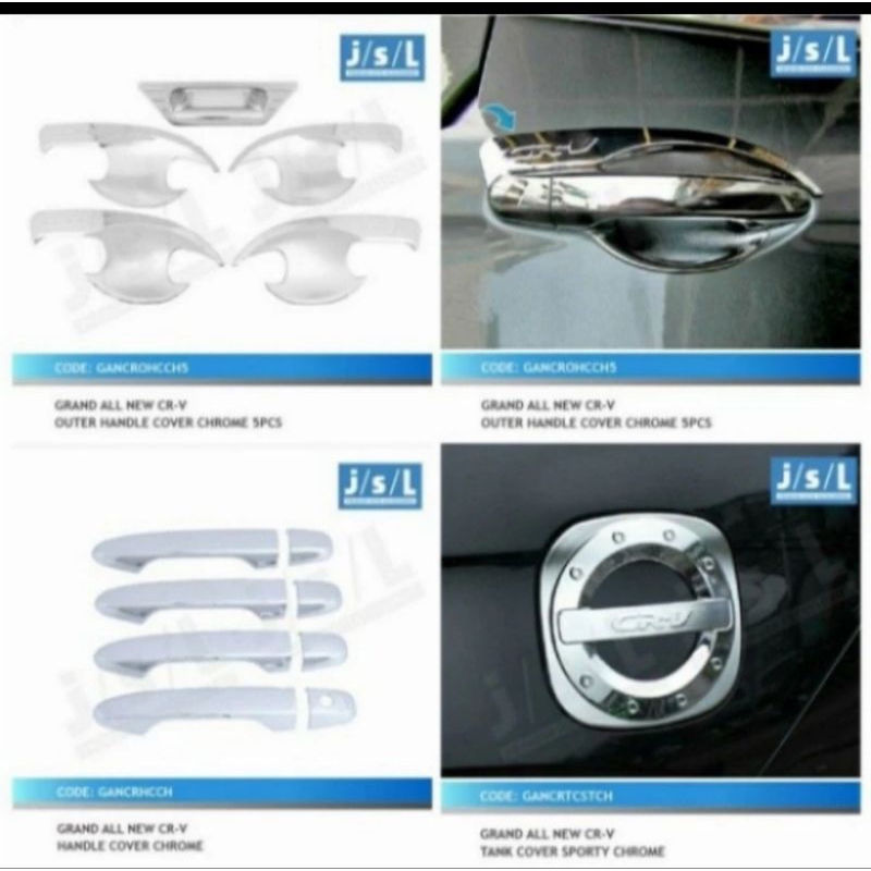 Paket Outer Handle Tank Cover Chrome All CRV 2013-2016