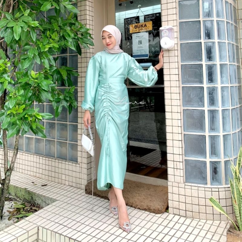 olaf satin serut dress-dress lebaran murah