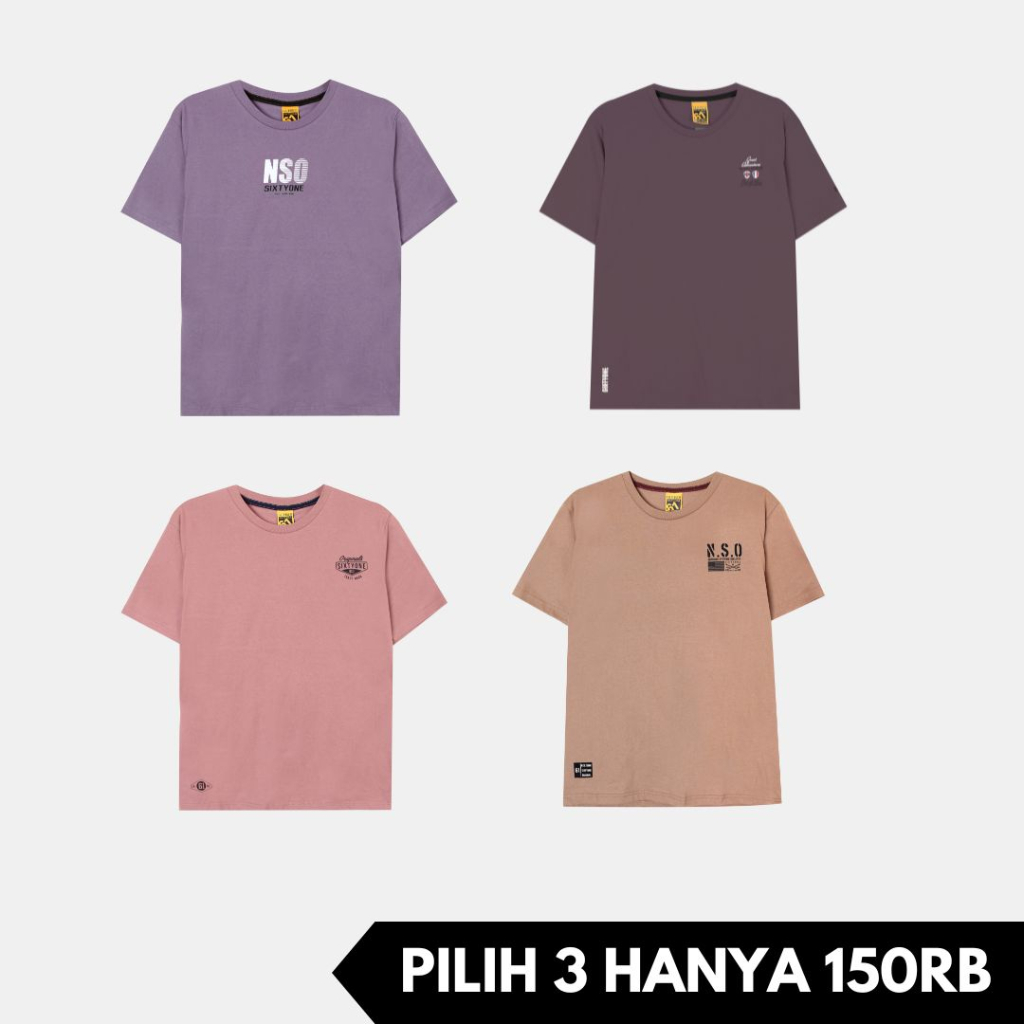 Number 61 - Beli 3 Hanya 150rb Kaos Pria Number 61 Promo Bundling