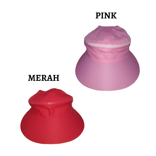 TOPI GOLF/SENAM/ZUMBA/HIKKING PET LEBAR POLOS ANTI SINAR UV