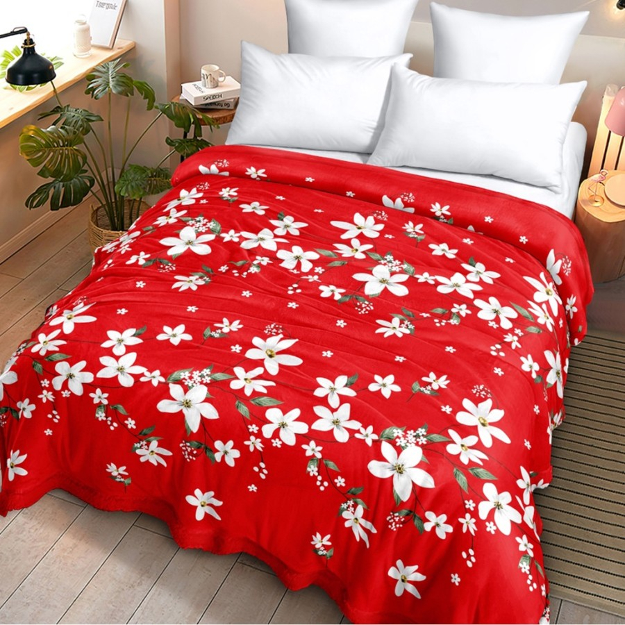 Selimut LADY ROSE Bulu Halus Murah / Blanket Anti Luntur Motif Jema 160x200