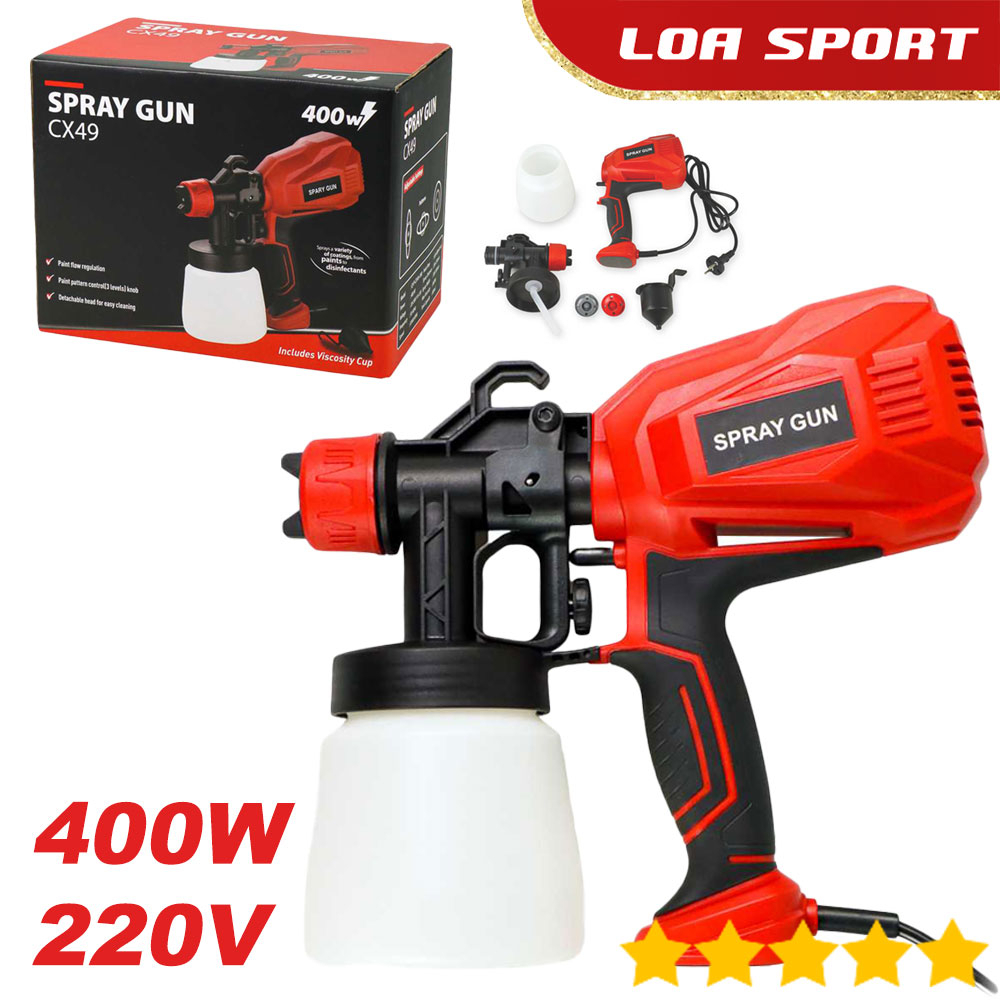 Mesin Spray Gun Semprot Cat Tembok Dinding Rumah 400W 800 ml
