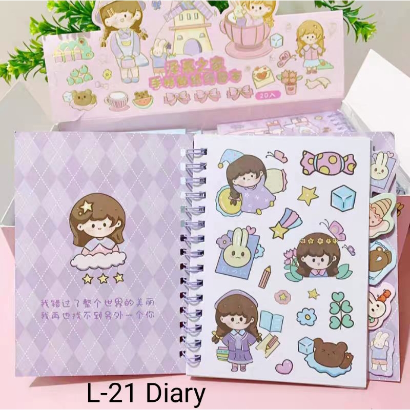 Stiker Buku|Stiker Momo|Stiker Diy|Buku Diary Stiker|Buku Binder Stiker