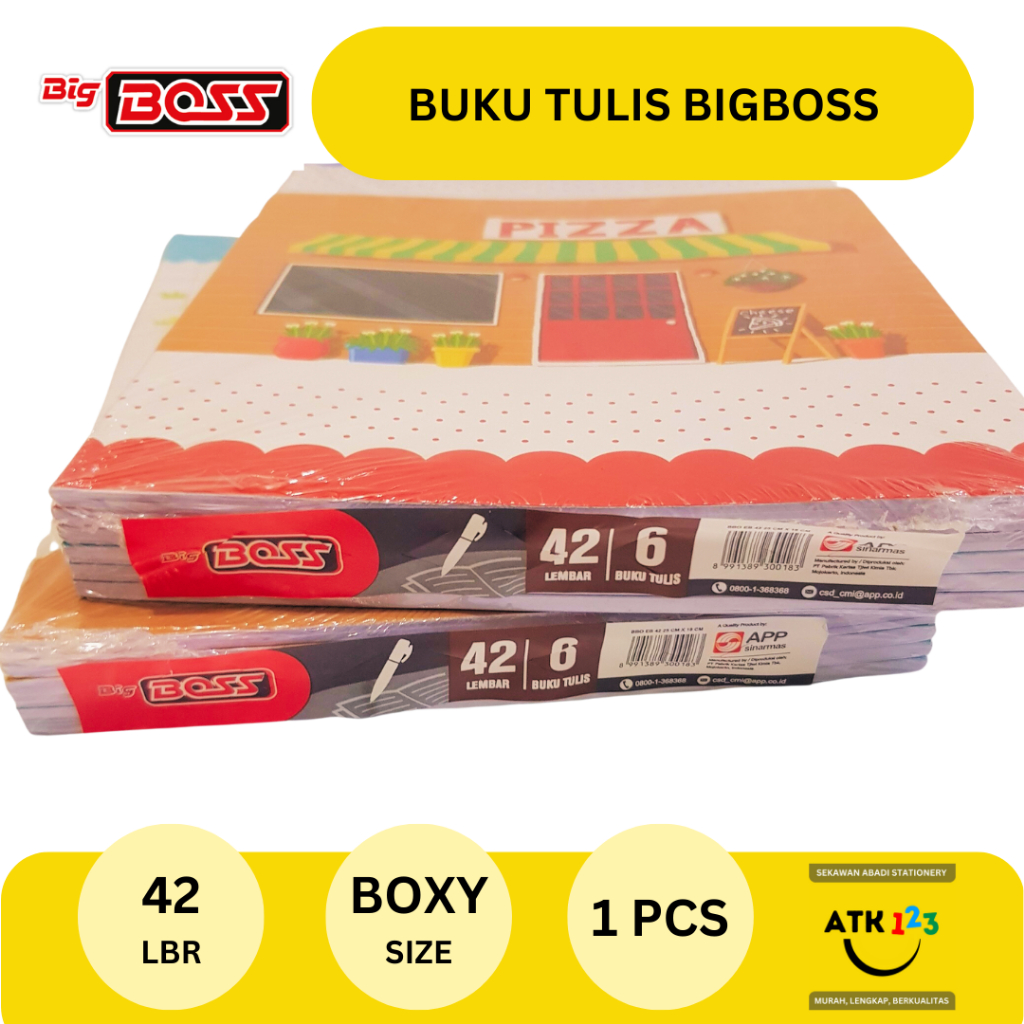 Buku Tulis Boxy Sinar Dunia SIDU Bigboss isi 42 lembar / Buku Sekolah