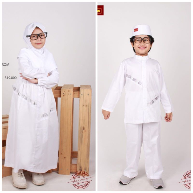 gamis anak putih// koko anak putih // ihrom// dannis