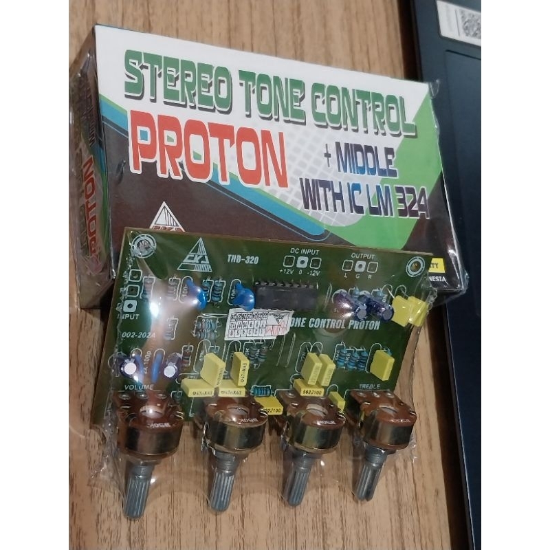 KIT TONE CONTROL STEREO PROTON + MIDDLE WITH IC LM 324