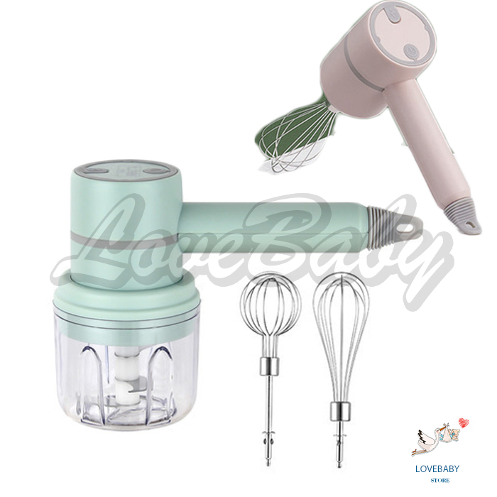 [1KG 2 PCS] LBS Hand Mixer Wireless Portbale Tanpa Kabel Blender Pengocok Telur