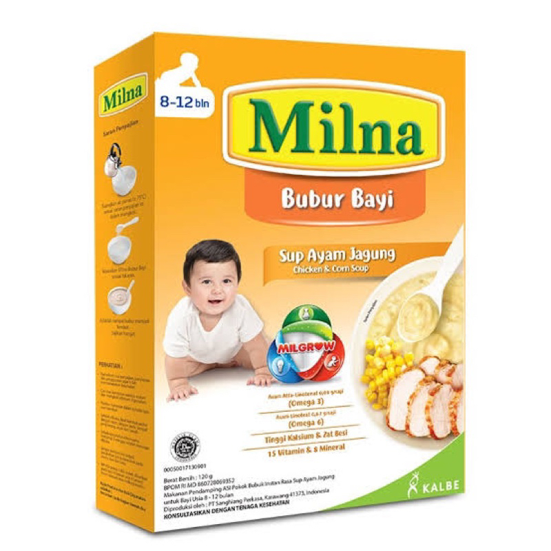 MILNA BUBUR BAYI 6+ DAN 8+ / MPASI 8 BULAN / BUBUR BAYI 8 BULAN / MPASI / 6 BULAN /MILNA SUP JAGUNG / MILNA DAGING KACANG POLONG / MILNA ATI AYAM BROKOLI