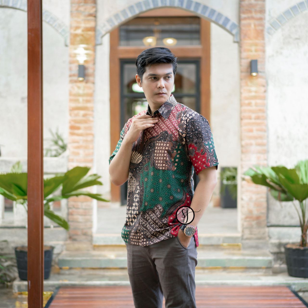 Saroja | Kemeja Batik Pria Aalona | Atasan Pria